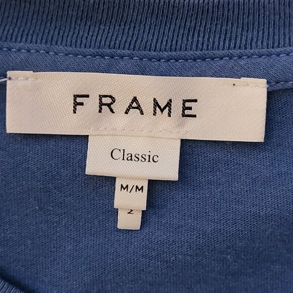 NWT Men's FRAME Pocket Tee, "Classic," Pool Blue, Medium Blue, Sz M - Picture 4 of 12